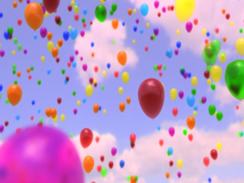 Balloon Birthday Wishes Quality Backgrounds