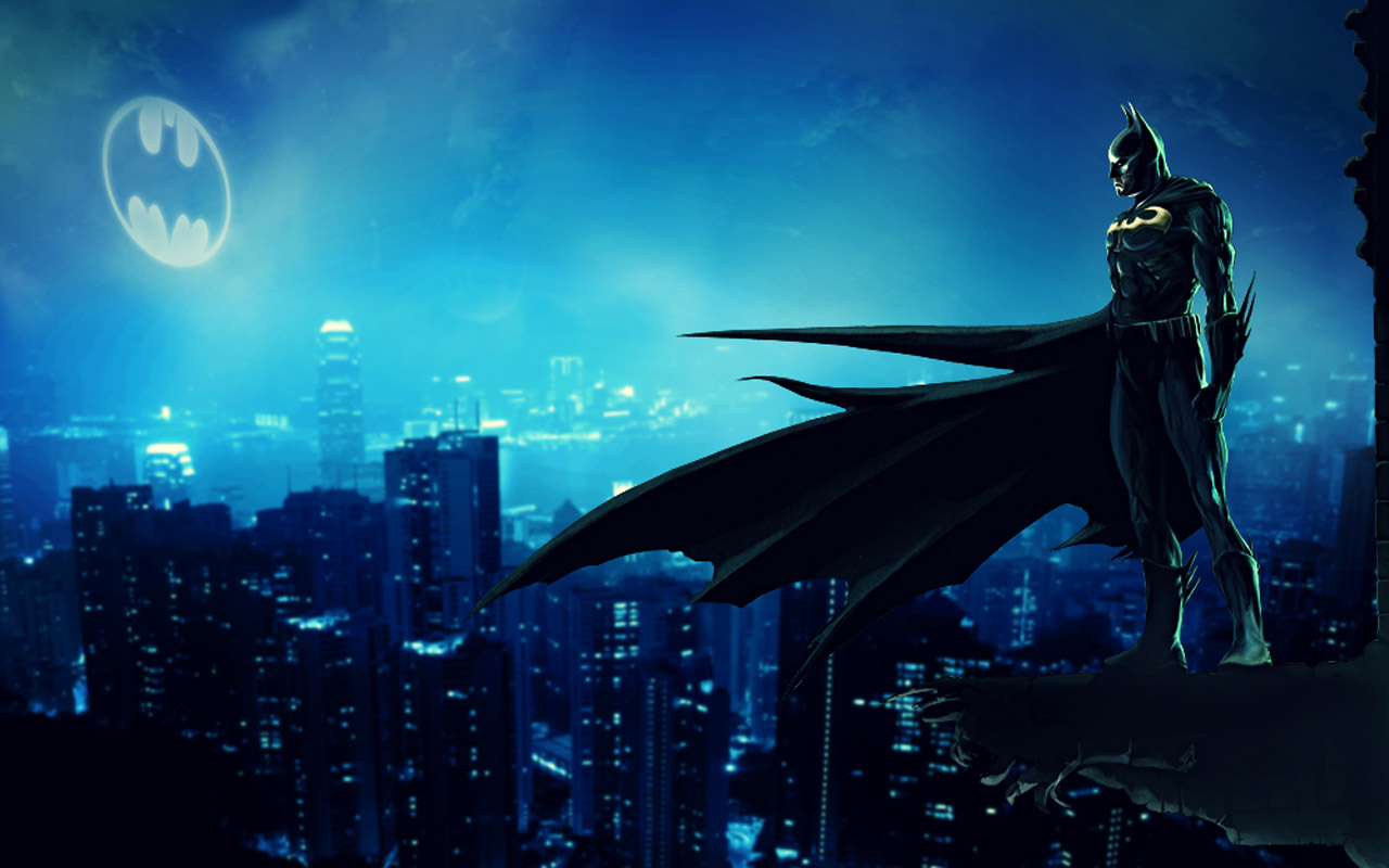 Batman Night Picture Backgrounds for Powerpoint Templates - PPT Backgrounds