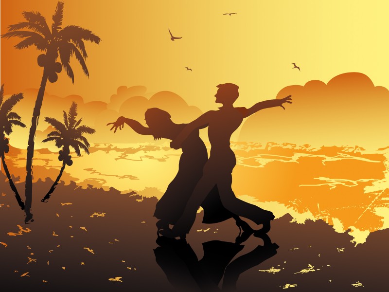 Beach Dance Slideshow Clip Art Backgrounds For Powerpoint Templates 
