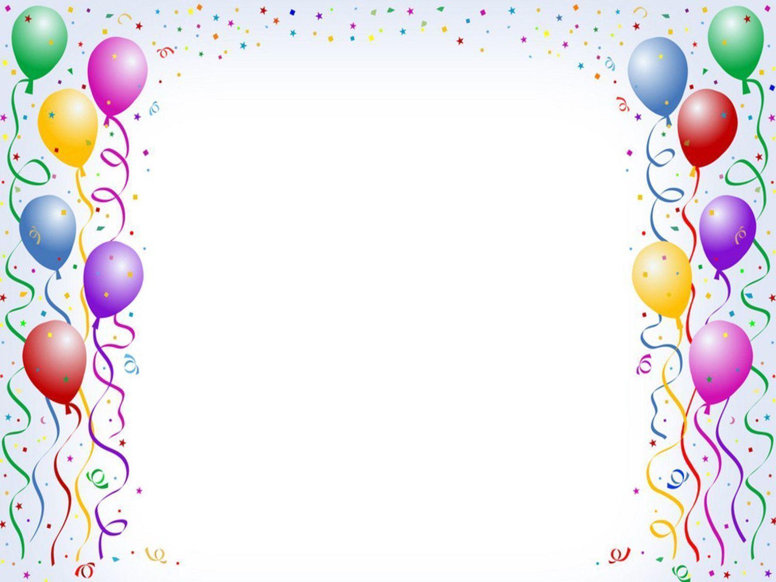 Birthday Balloons Frame Frame Backgrounds for Powerpoint Templates - PPT  Backgrounds
