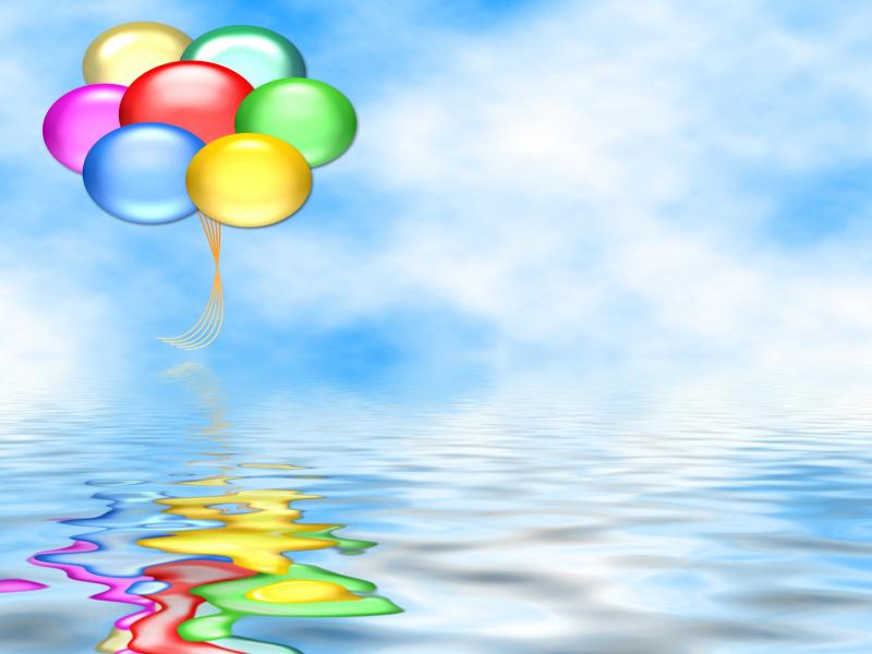 Birthday Sea Reflection Design Backgrounds