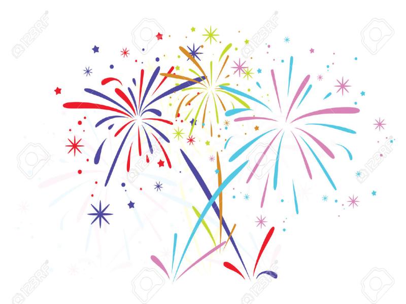 Black Fireworks White Vector Clip Art Backgrounds