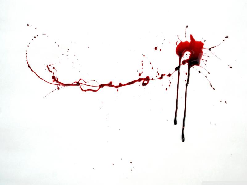 Blood Splash On White Frame Backgrounds