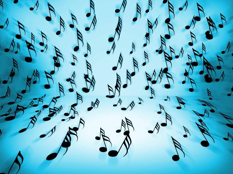 Blue and White Music Clipart Backgrounds