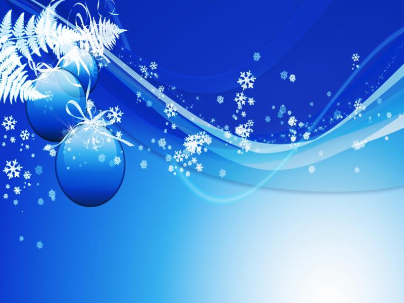 Blue Ball Christmas Holiday Presentation Backgrounds
