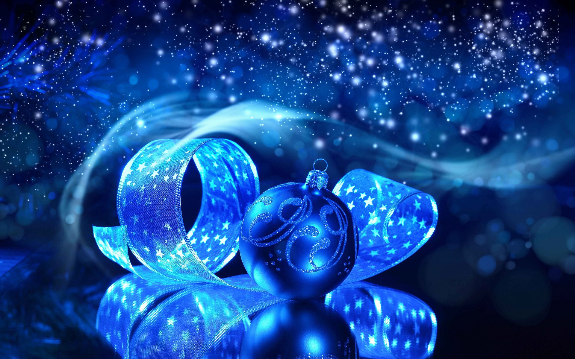 Blue Christmas 3D Slides