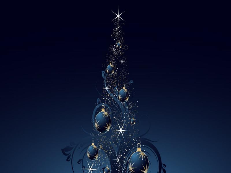 Blue Christmas Tree image Backgrounds