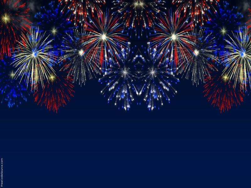 Blue Fireworks Template Backgrounds