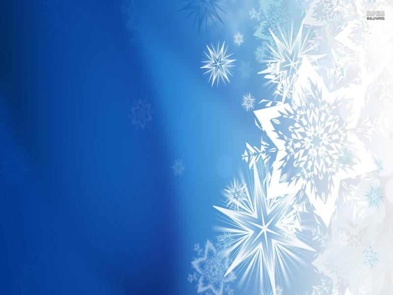 Blue Snowflake Presentation Backgrounds