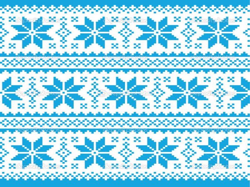 Blue Ugly Christmas Sweater Pattern Presentation Backgrounds