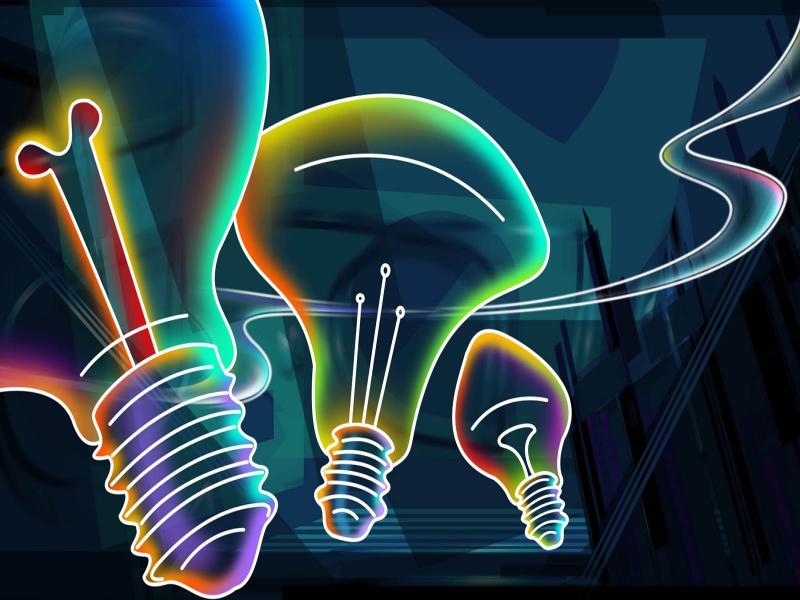 Bulb Neon Art Download Backgrounds