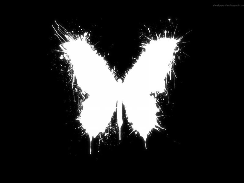 Butterfly Black and White Clip Art Backgrounds