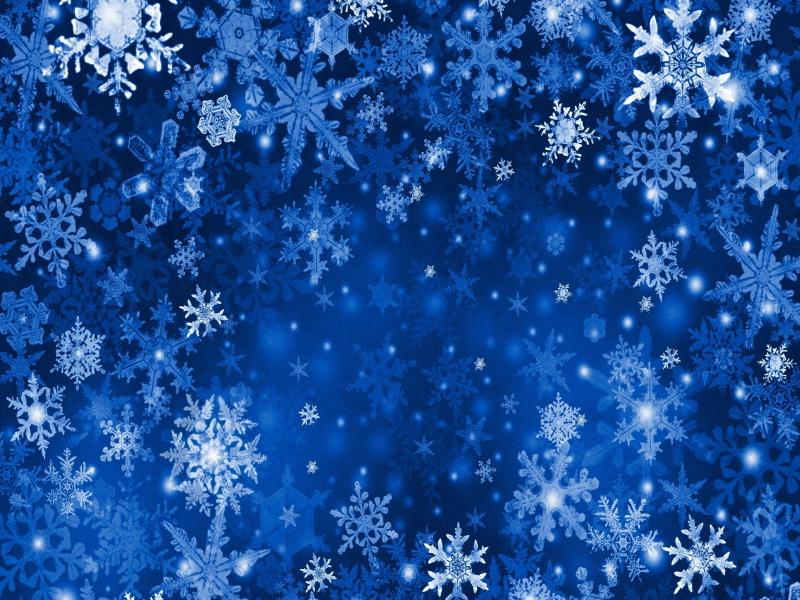Christmas Blue Snowflake Slides Backgrounds