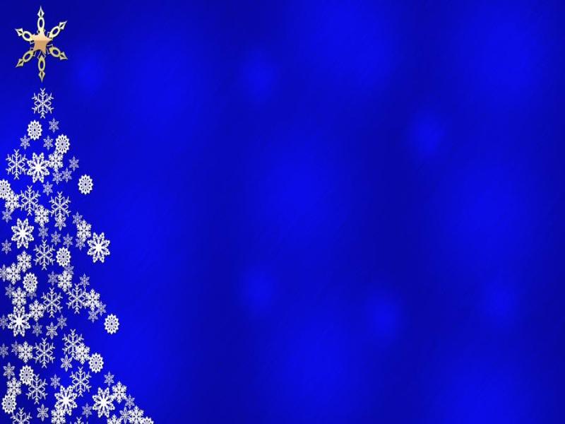 Christmas Tree Blue Presentation Backgrounds