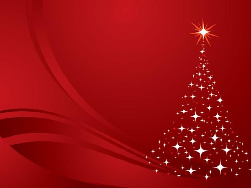 Christmas Tree Red Vector Graphic Template Backgrounds