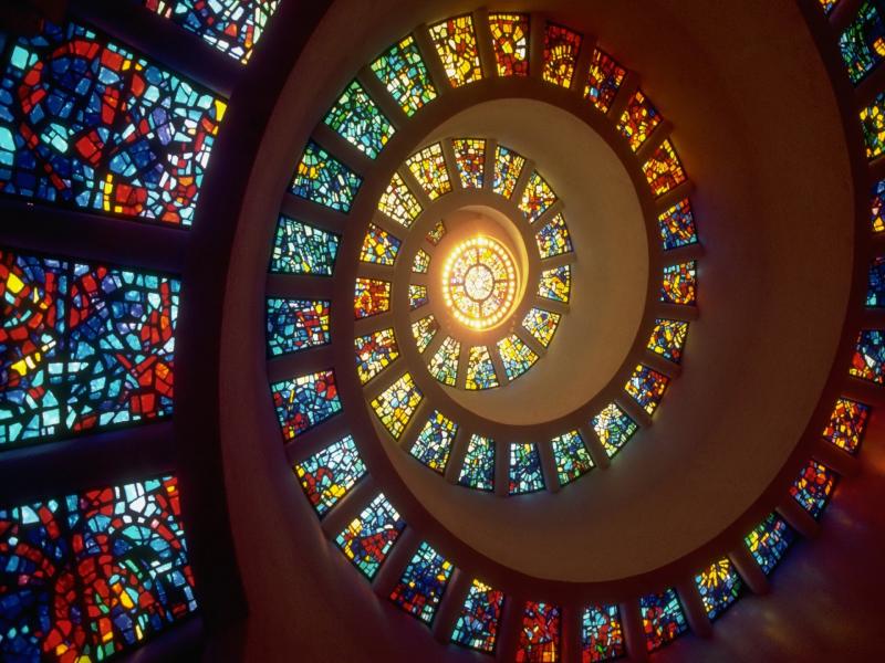 Circle Stained Glass Design Backgrounds