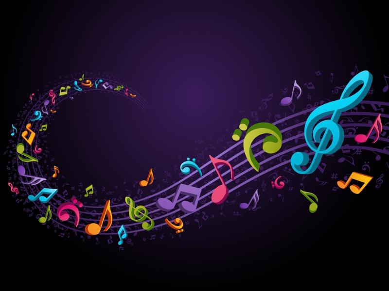 Colorful Music Notes Background 1 HDs Art Backgrounds for Powerpoint  Templates - PPT Backgrounds