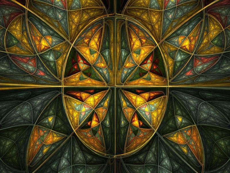 Complex Stained Glass Art Backgrounds