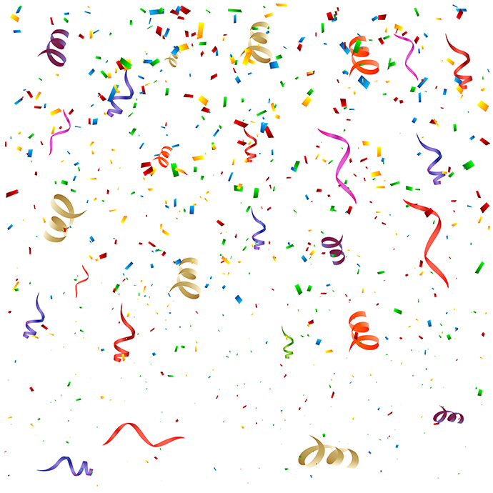 Confetti Backgrounds for Powerpoint Templates PPT Backgrounds