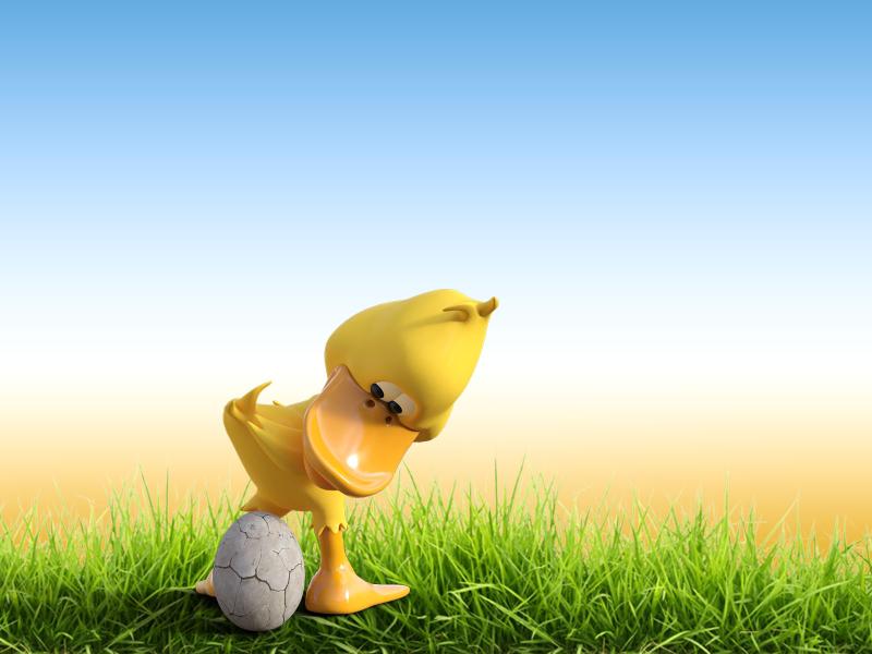 Cute Duck Egg PPT Backgrounds