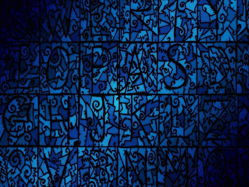 Dark Blue Stained Glass Backgrounds