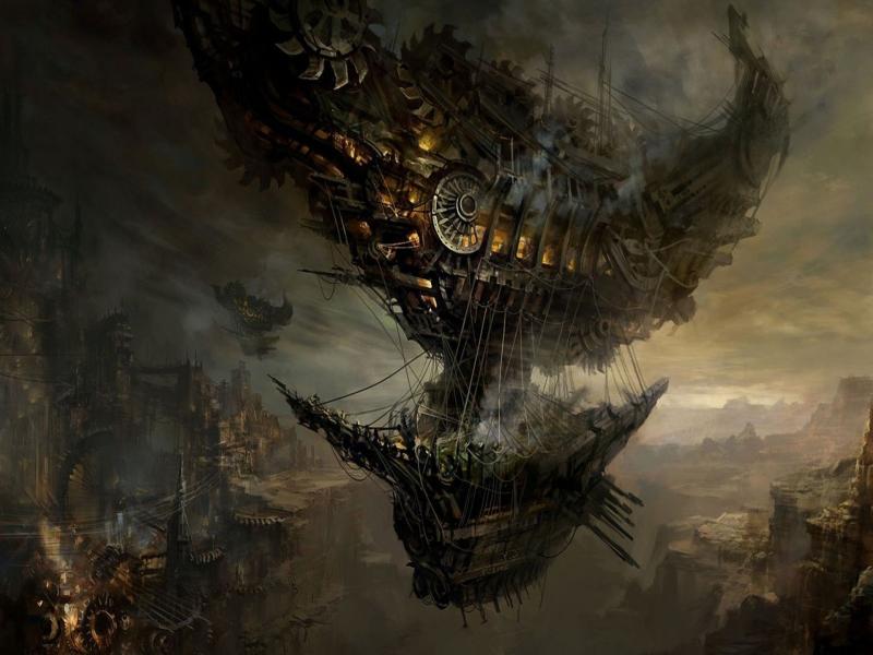 Download Steampunk Blimp 1920x1080 image Backgrounds