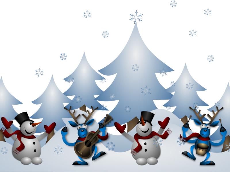 Enjoy with Snowman Backgrounds