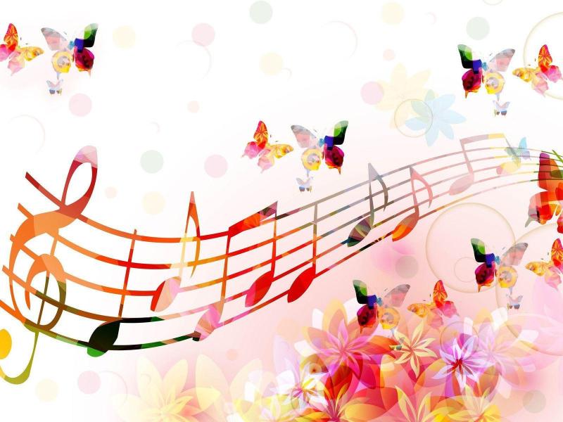 Fantastic Music Notes Slides Backgrounds