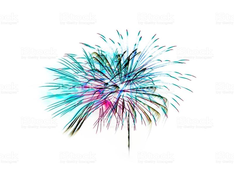 Fireworks on White Background Backgrounds