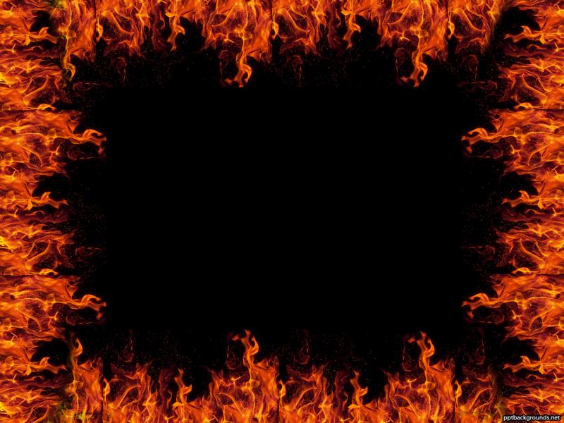 Flame Frame Clip Art PPT Backgrounds
