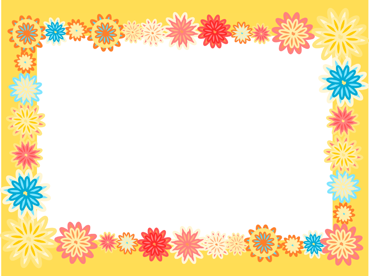Flower Border Photo Backgrounds for Powerpoint Templates - PPT Backgrounds