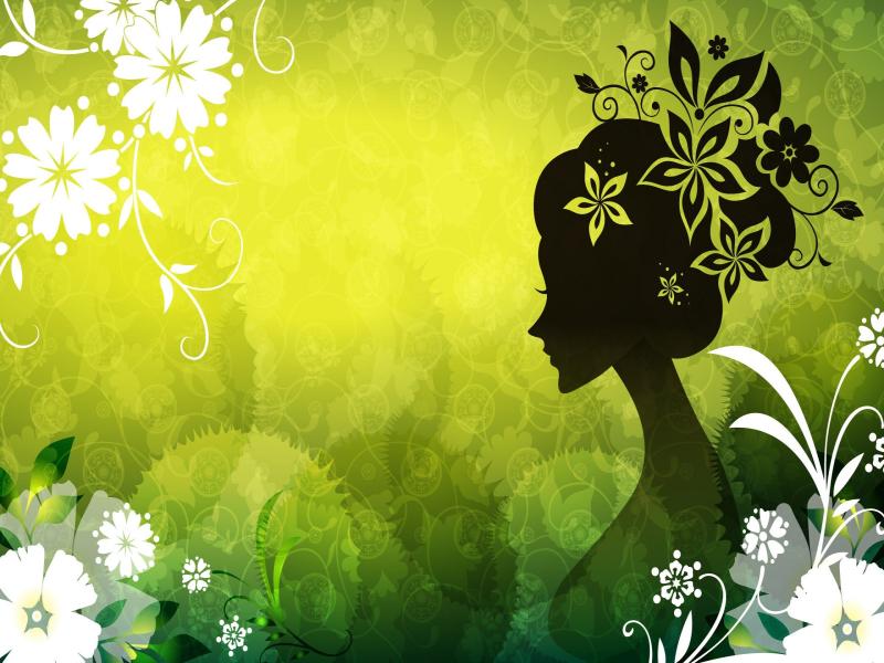 Flower Lady Vector Art HD For Desktop Quality Backgrounds for ...