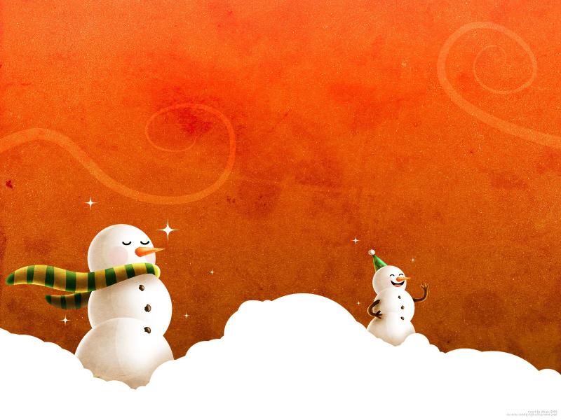 Free Christmass and PowerPoint Pictures Snowman   Presentation Backgrounds