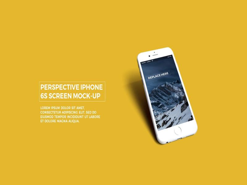 Free PowerPoint Template With Realistic IPhone 6s APP UI Mockup In   Wallpaper Backgrounds