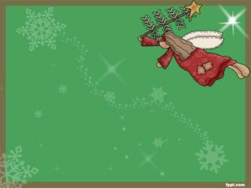 Free PowerPoint Templates Christmas Angels Slides Backgrounds
