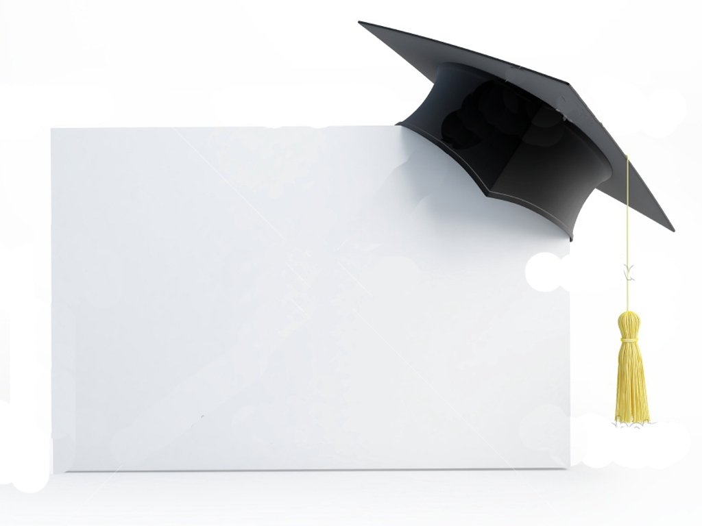 Graduation Hat Backgrounds for Powerpoint Templates - PPT Backgrounds