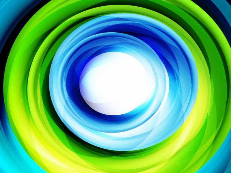 Green and Blue Swirl Presentation Backgrounds