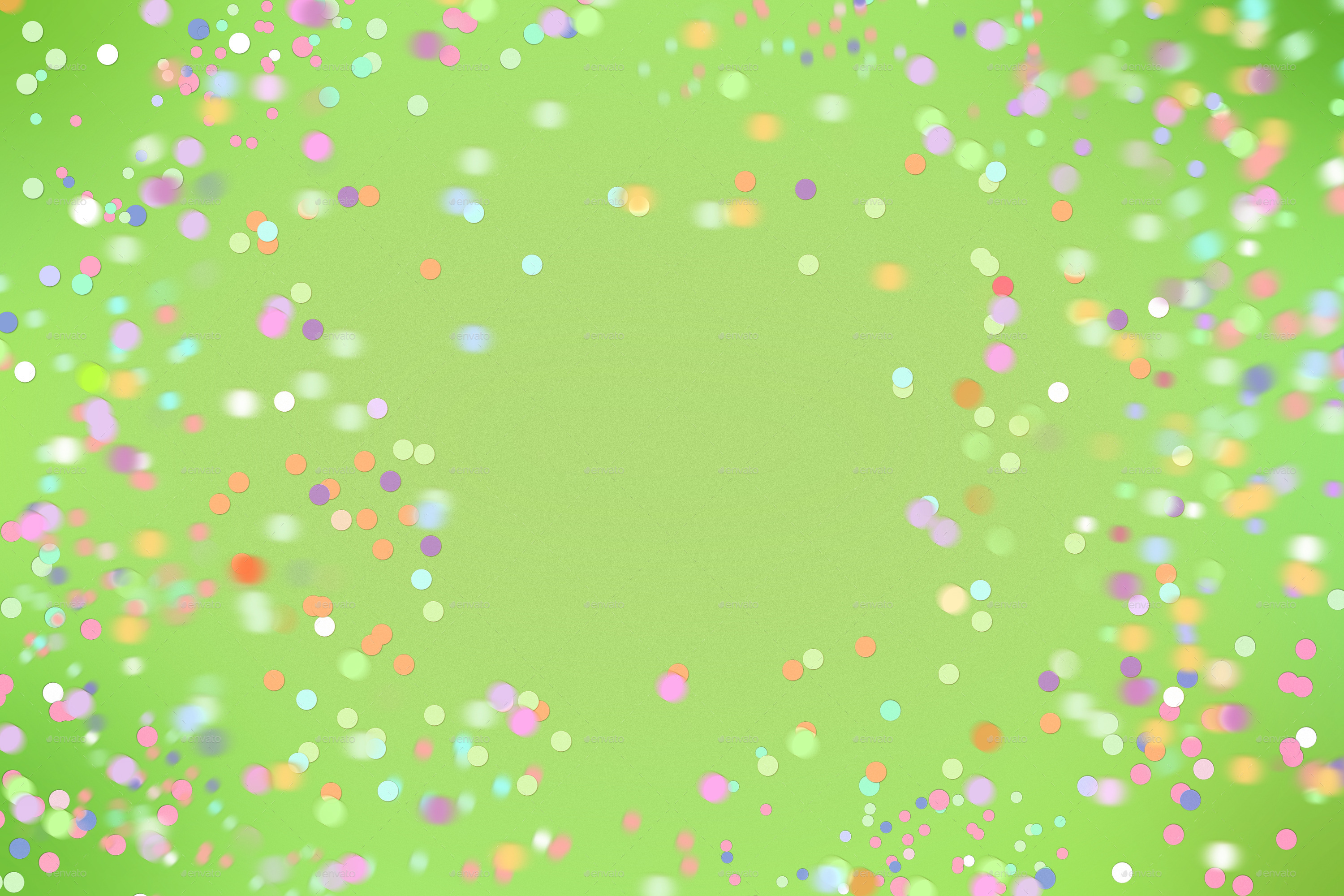 Green Confetti Screen Quality