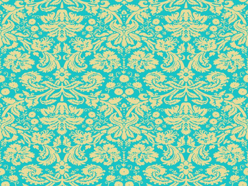 Green Floral Pattern Design Backgrounds