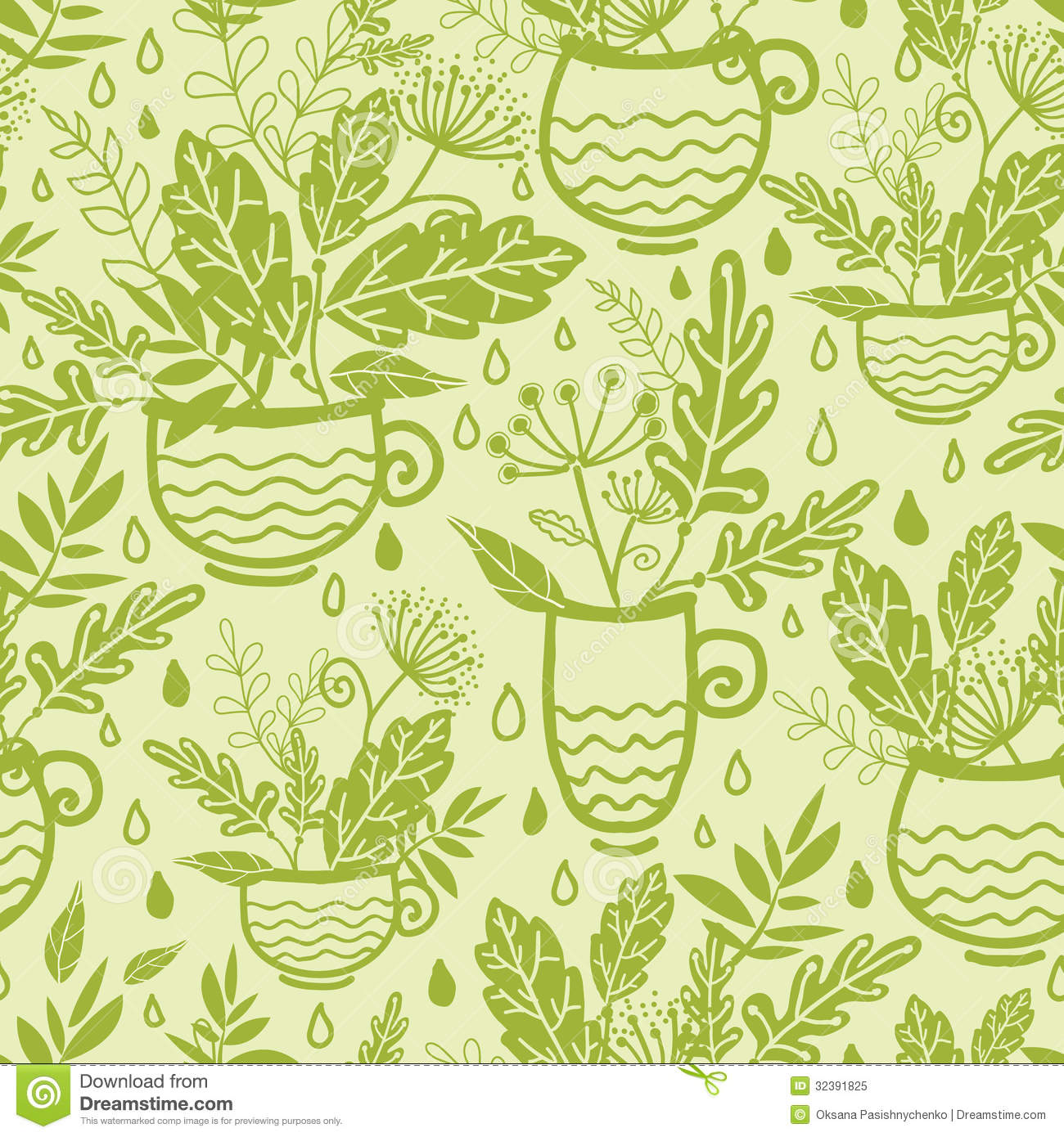 Green Tea Cups Design Backgrounds for Powerpoint Templates - PPT ...