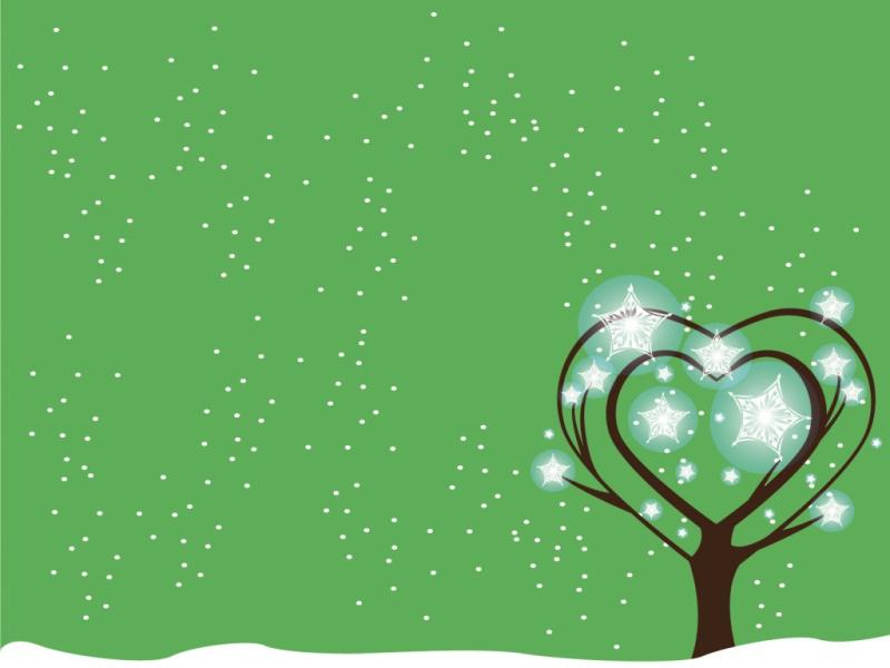 Green Tree Snow  Christmas Love Nature  PPT   Art Backgrounds