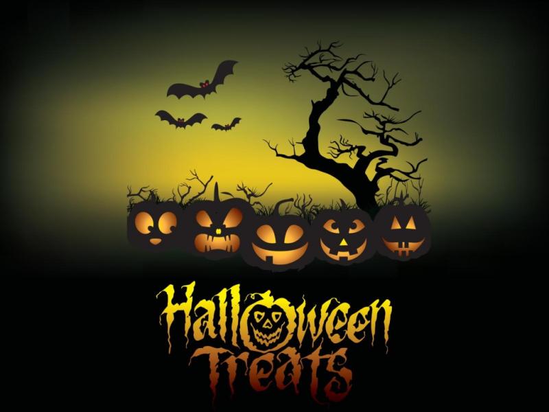 Halloween Treats Poster  3D Games  PPT Design Backgrounds