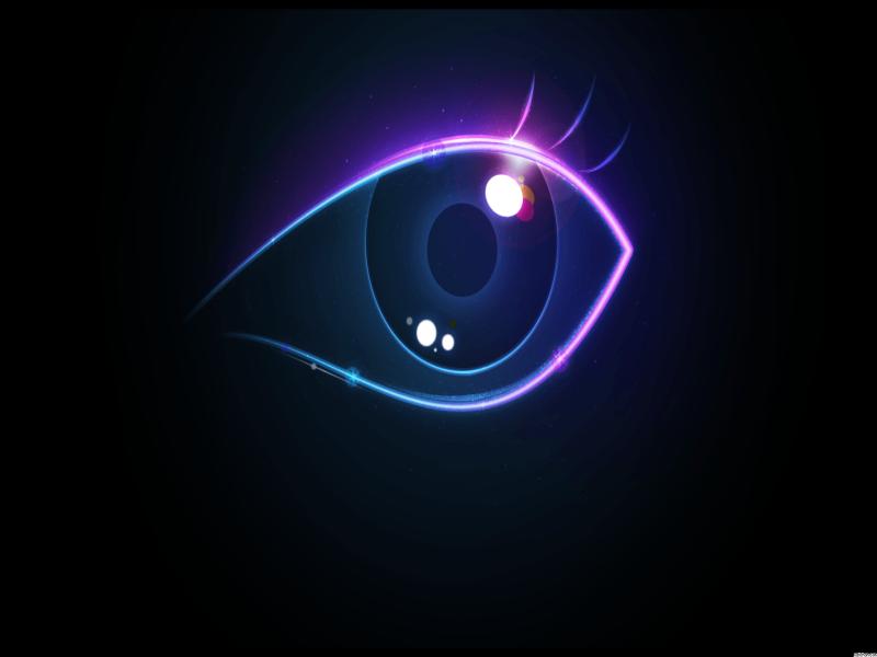 Hd Neon Eye Picture PPT Backgrounds