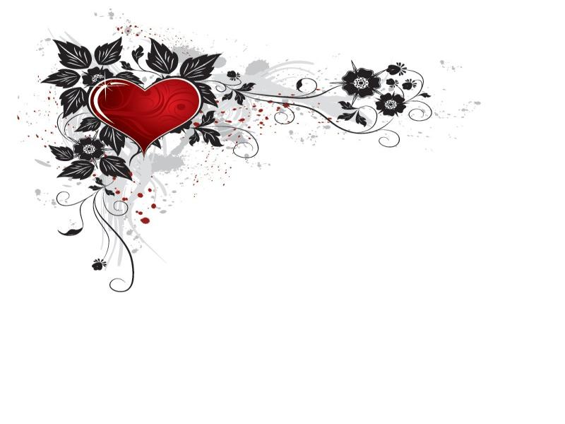 Heart Flower PPT Design Backgrounds