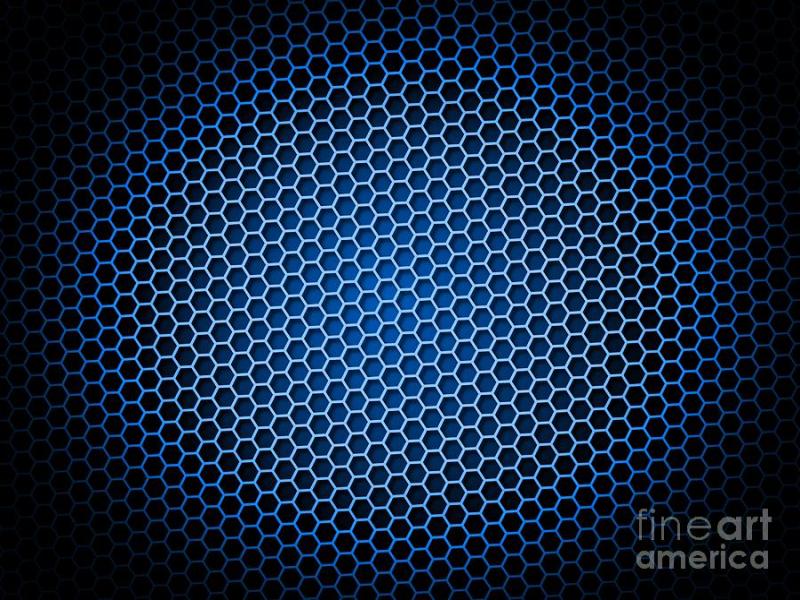 Honeycomb Blue Digital Art By Henrik Lehnerer Backgrounds