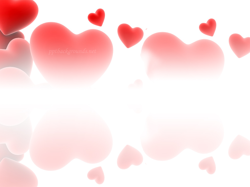 Love Hearts Red Backgrounds for Powerpoint Templates PPT Backgrounds