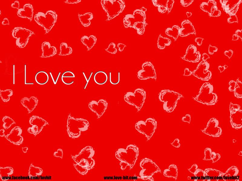 Love You  Red Heart Backgrounds