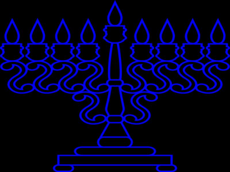 Menorahs Blue Image Photo Backgrounds