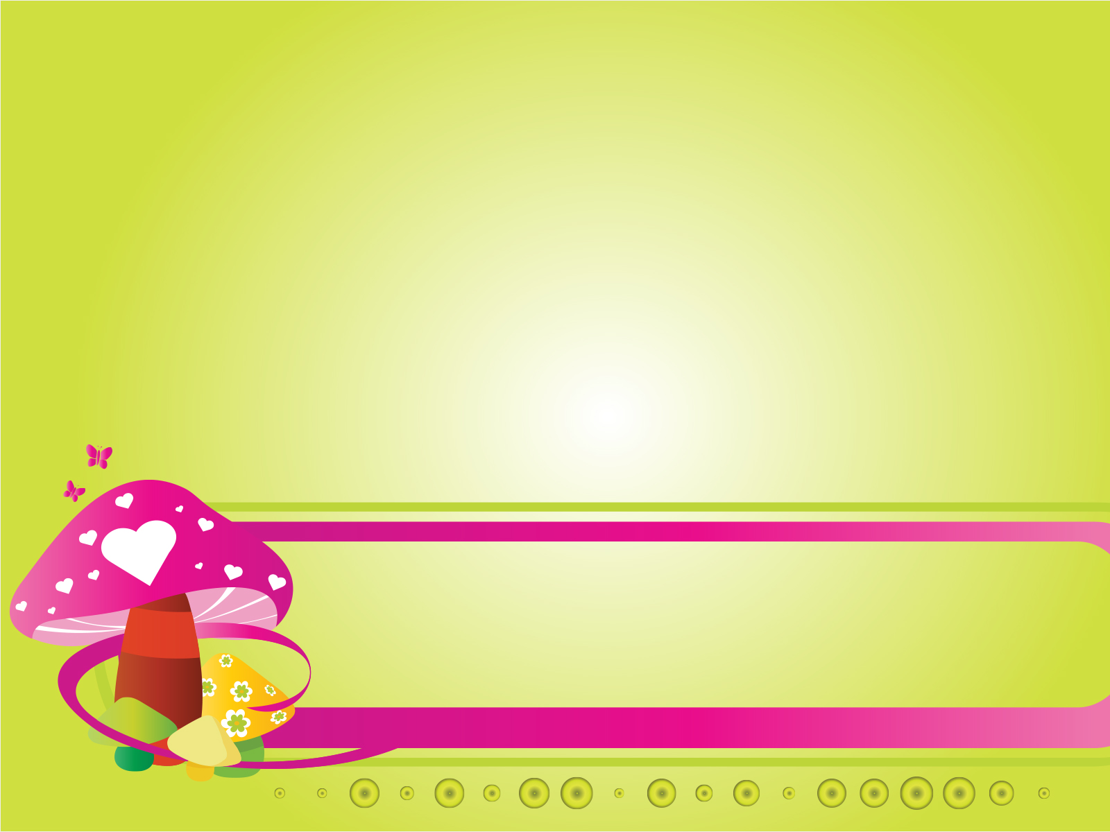 Mushroom Border Backgrounds for Powerpoint Templates PPT Backgrounds