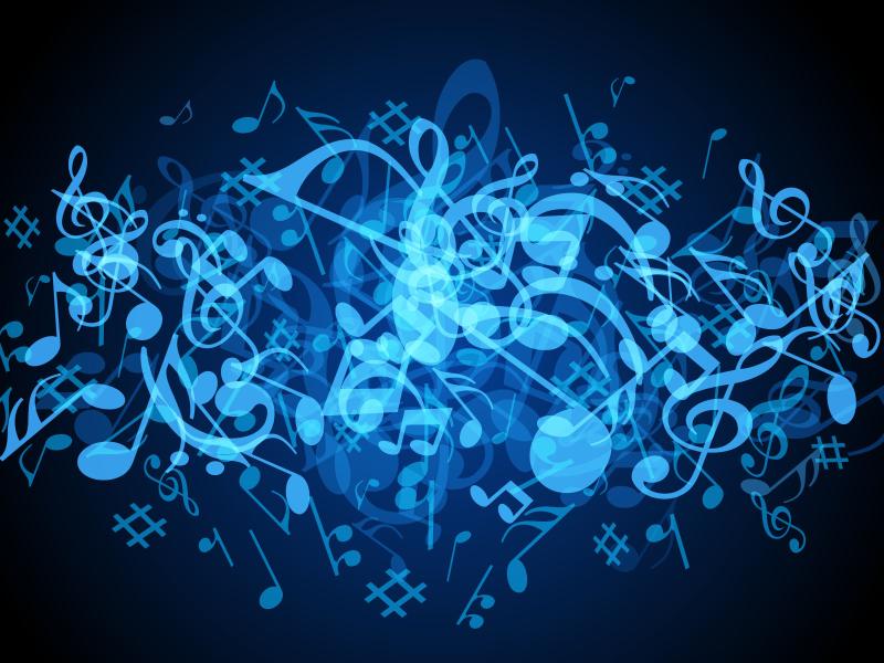 Music Notes  High Definition High Quality Widescreen Presentation PPT Backgrounds